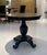 Farmhouse Vintage Painted Pedestal Table, Round Center Table With Sculptural Base For Sale - Image 3 of 8