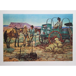 Noel Daggett, Let's Move 'Em, Lithograph For Sale