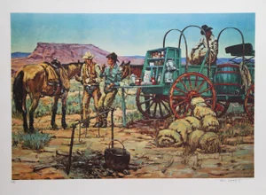 Noel Daggett, Let's Move 'Em, Lithograph