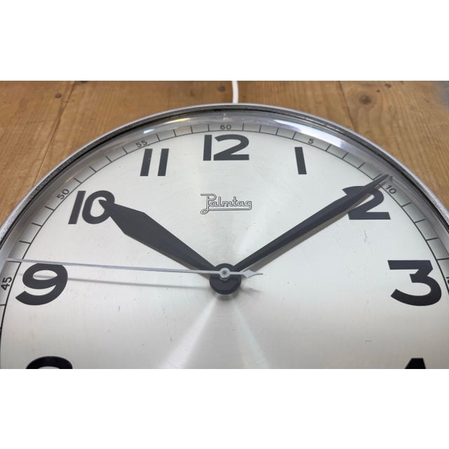 Vintage German Electric Wall Clock from Palmtag, 1960s For Sale - Image 10 of 18
