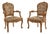 Armchairs in Gilded Wood, Set of 2 For Sale