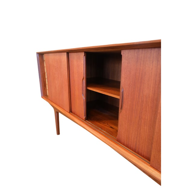 Vintage Model 42 Sideboard in Teak with Sliding Doors by Knud Nielsen, 1960s For Sale - Image 10 of 18
