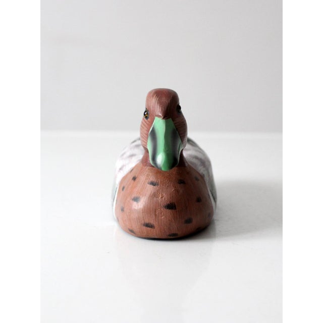 Vintage Hand-Painted Wood Duck For Sale - Image 4 of 11