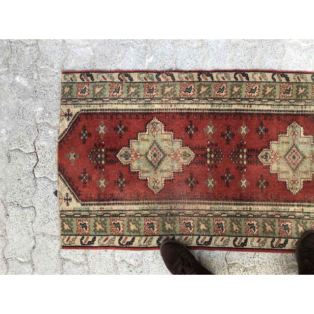1970s 1970s Vintage Turkish Runner Rug - 2′5″ × 9′4″ For Sale - Image 5 of 11