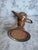 Copper 1950s Dutch Copper Pedastal Snotneus Whale Oil Lamp For Sale - Image 8 of 15