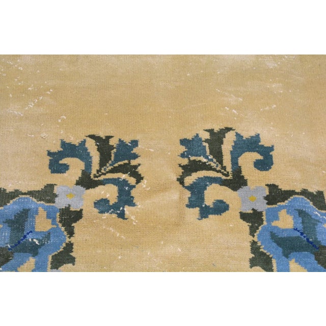 Vintage Chinese Art Deco Hand Knotted Wool Rug,9'9'' X 14' For Sale - Image 4 of 6
