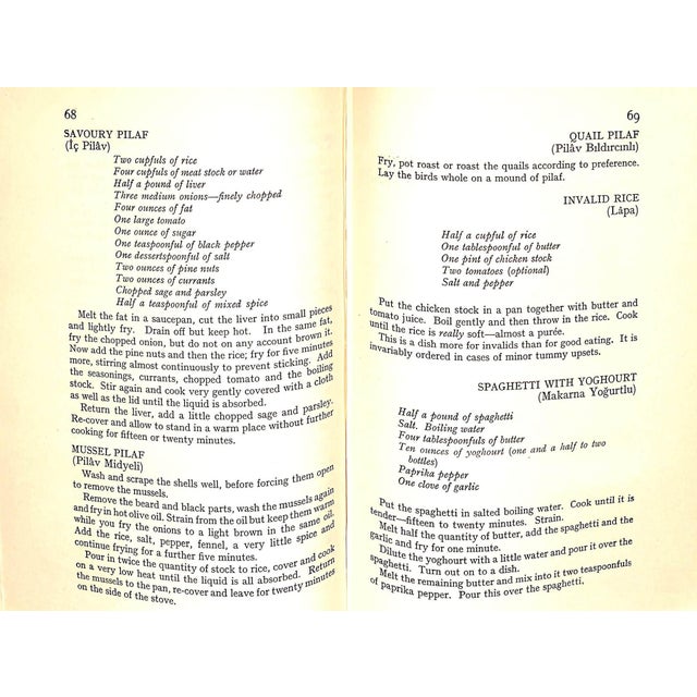 Paper "Sultan's Pleasure and Other Turkish Recipes" 1953 Howe, Robin, Espir, Pauline For Sale - Image 7 of 10