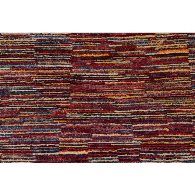 1980s 1980s 1980s Boheiman Gabbeh Blue/Red Wool Rug - 8'1" X 9'10" For Sale - Image 5 of 10