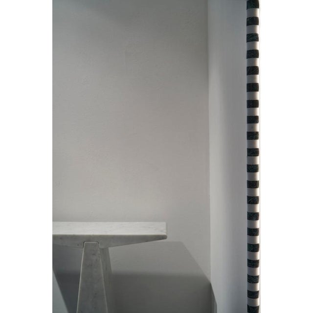 Alcm Console Table in Bianco Carrara Marble by Bufalini Design For Sale - Image 13 of 18