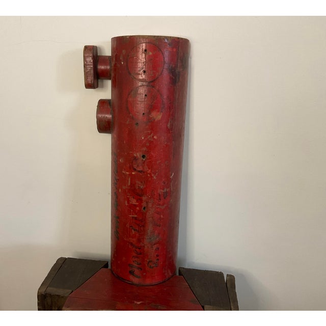 Antique Large Foundry Mold in Red For Sale - Image 11 of 18