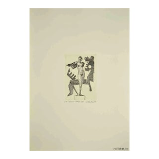 Leo Guida, Elisa and the Dragon, Original Etching, 1989 For Sale