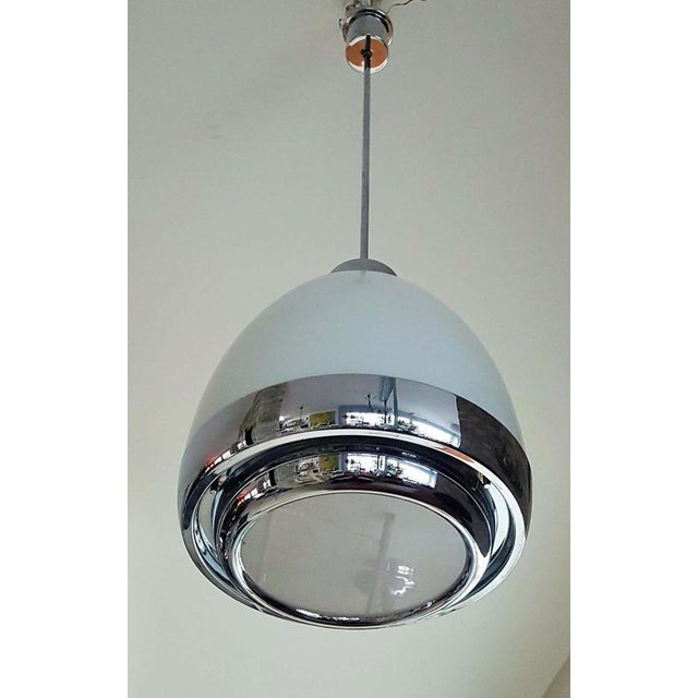 Glass & Metal Hanging Lamp by Pia Guidetti Crippa for Lumi, Italy, 1960s For Sale - Image 13 of 18
