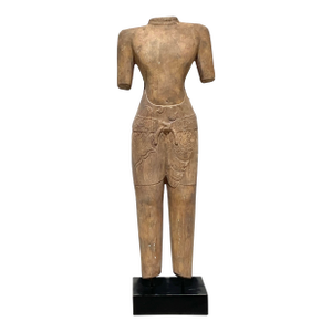 Vintage Boho Monumental Plaster Torso of Diety