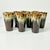 1980s Brutalist Boho Chic Arts & Crafts Lava Dripped Ironstone Glasses - Set of 8 For Sale - Image 6 of 13