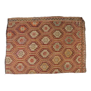 Geometric Vintage Modern Kilim For Sale