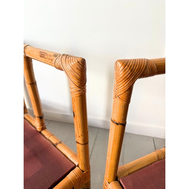 Wood Bamboo Lounge Chairs from Vivai Del Sud, 1960, Set of 2 For Sale - Image 7 of 12