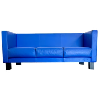 Vintage Leather Sofa by Shigeru Uchida for Poltrona Frau, 1990s For Sale