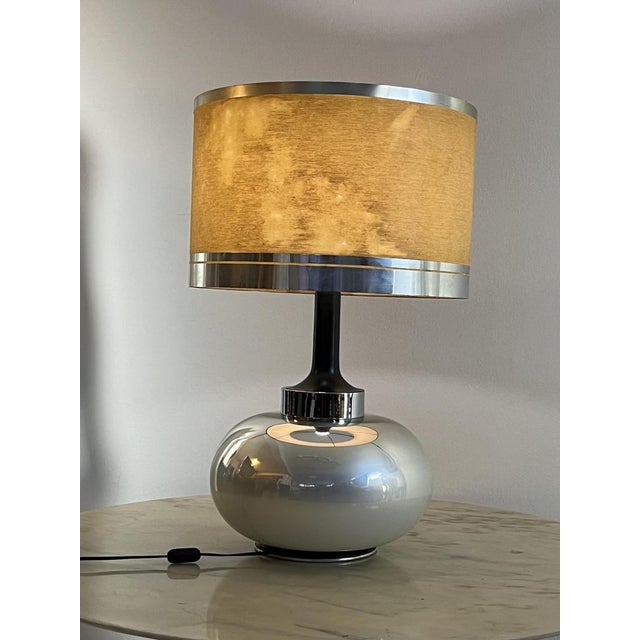 Italian Table Lamp in Opalescent Glass, 1970 For Sale - Image 15 of 16