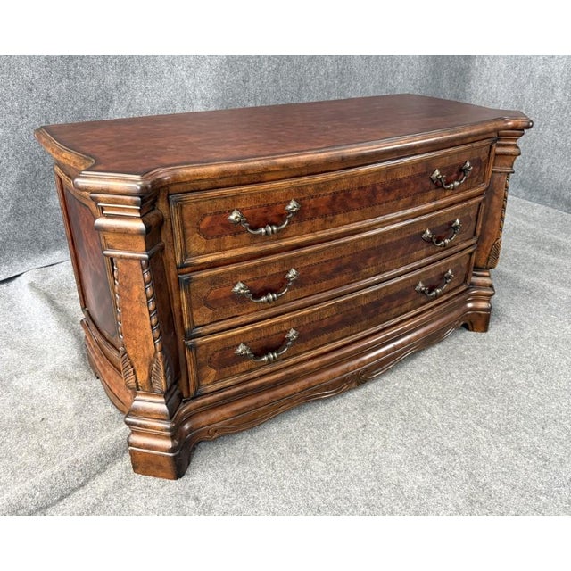 Hollywood Regency Michael Amini Windsor Court Three Drawer Low Dresser For Sale - Image 3 of 16