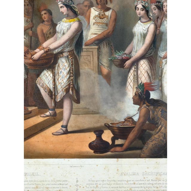 Ataliba Makes a Sacrifice to the Sun, 1800s, Paper For Sale - Image 5 of 14