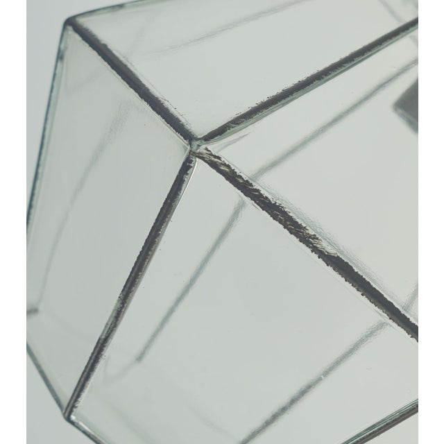 Ceiling light from the 1970s, manufactured by glashütte limburg, west germany. Model no. A219 2943. Clear glass shade with...