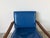Mid Century Ib Kofod Larsen Style Scandinavian Lounge Chair With Blue Leather Cushions For Sale - Image 4 of 18