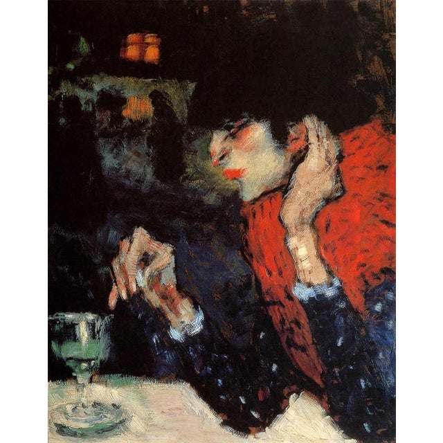Artist: Pablo Picasso Title: The absinthe drinker Medium: Giclee Marks: L.E numbered Paper size: watercolor paper 19 x 13...