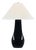 Chapman & Myers by Visual Comfort Signature Cabazon 30" Table Lamp in Raven Black with Linen Shade For Sale