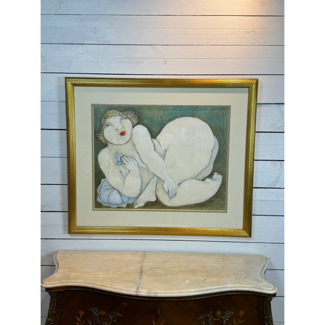 Contemporary Portrait of a Robust Woman - Original Pastel Art For Sale - Image 3 of 7