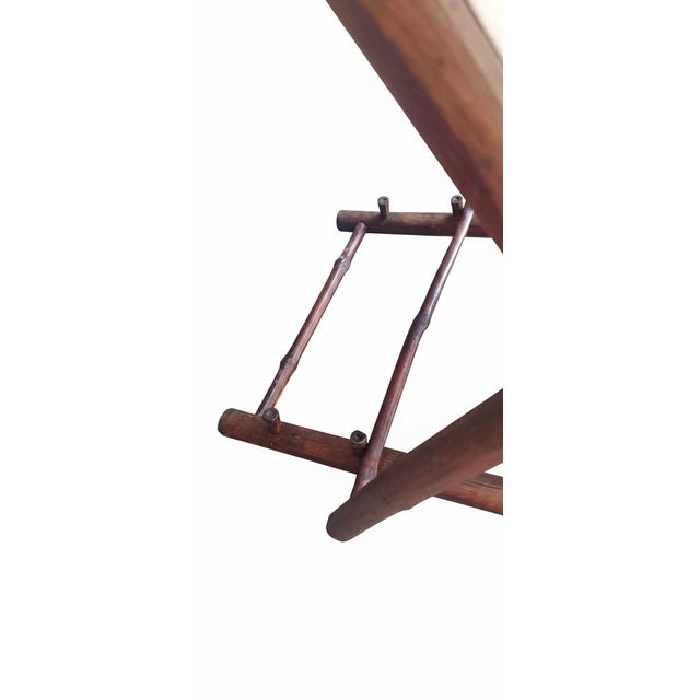 Bamboo and Wooden Slats Deck Chair, 1970s For Sale - Image 9 of 14