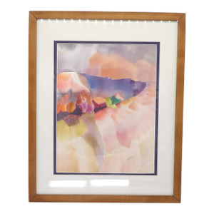 Original Framed Landscape Watercolor by Artist Barbara Nechis