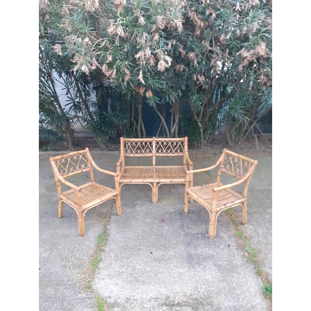 Bamboo Set, 1970s, Set of 3 For Sale - Image 10 of 10