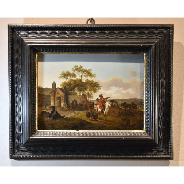Claude Michel Hamon Duplessis, Landscapes, 1790, Oil on Board Paintings, Set of 2 For Sale - Image 3 of 15