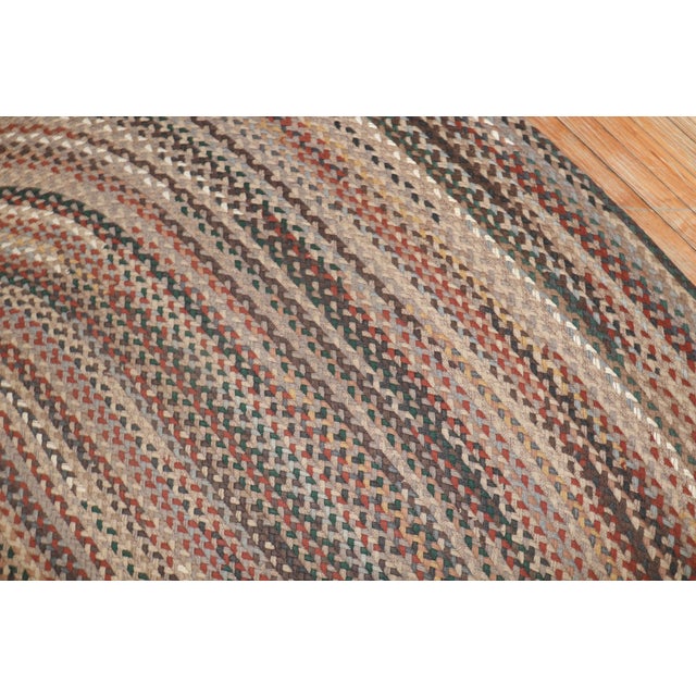 Vintage American Braid Carpet - 8'7" x 11'2" For Sale - Image 12 of 18