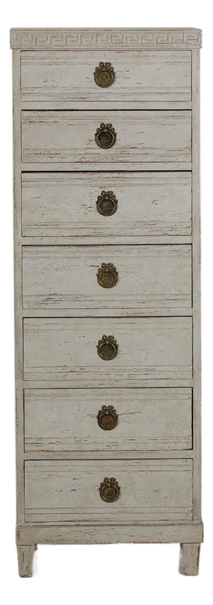 Beautiful tall-boy chest with carvings, circa 100 years old.