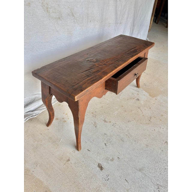 19th Century French Provincial Walnut Louis XV Style Bench For Sale - Image 6 of 12