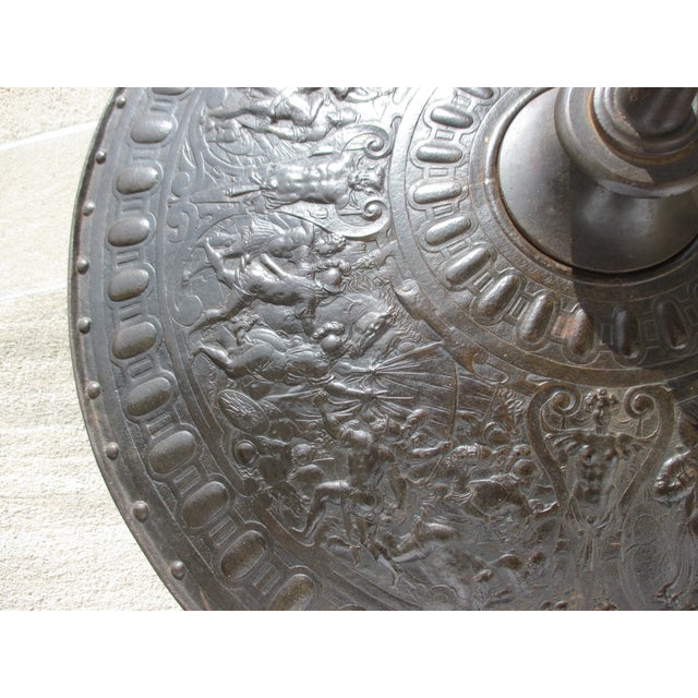 Antique Cast Iron Parade Shield 'Cellini' Shield' For Sale In New York - Image 6 of 10