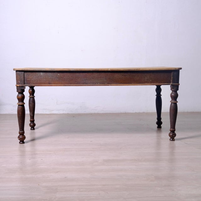 Antique Rustic Wooden Table, Italy, Late 19th Century For Sale - Image 10 of 18