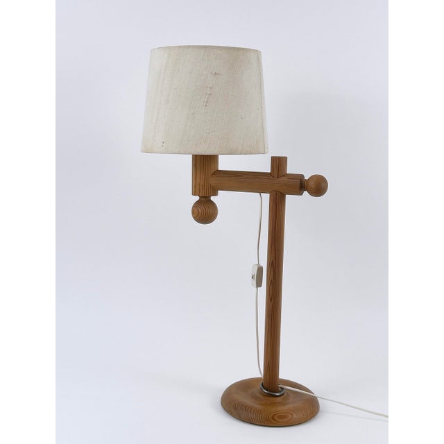 1960s Pine Table Lamp by Uno & Östen Kristiansson for Luxus Vittsjö, 1960s For Sale - Image 5 of 18