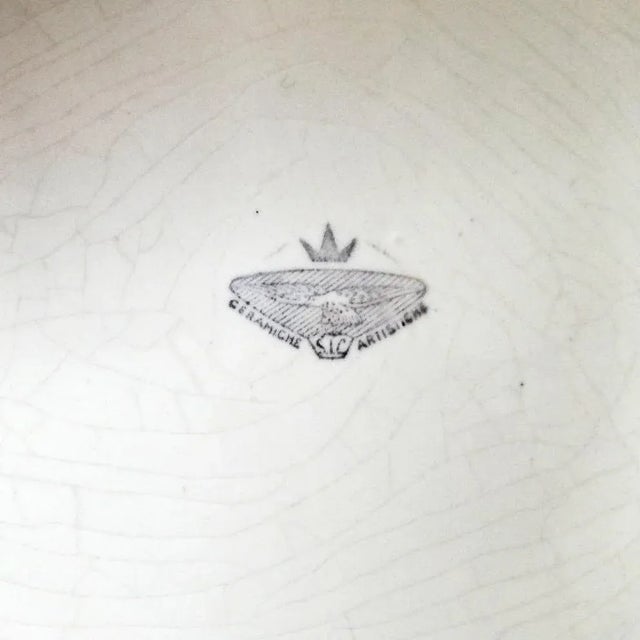 1950s Vintage Ceramic Plate by SIC For Sale - Image 5 of 6