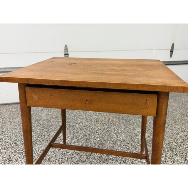 Wood 1950s Paul McCobb Planner Group Desk & Side Table For Sale - Image 7 of 10