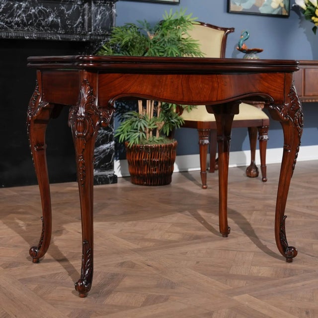 2010s Niagara Furniture Mahogany Game Table For Sale - Image 5 of 11