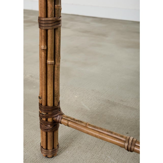 McGuire Organic Modern Bamboo Glass Console Table 8 Ft. For Sale - Image 13 of 18