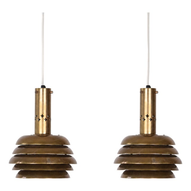 Vintage Swedish Pendant Lamps attributed to Hans-Agne Jakobsson, Set of 2 For Sale