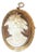 Mid 20th Century Gold Toned Encased Cameo Brooch/Pendant Bacchante Figure For Sale
