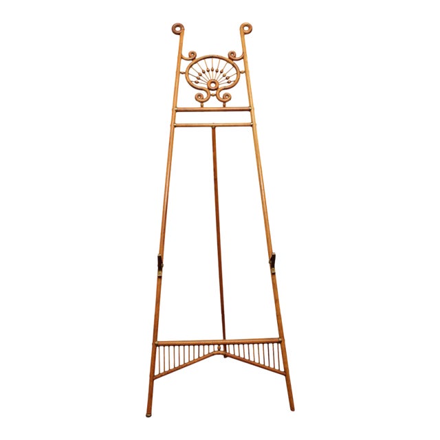 Antique Victorian Oak Stick & Ball Easel For Sale