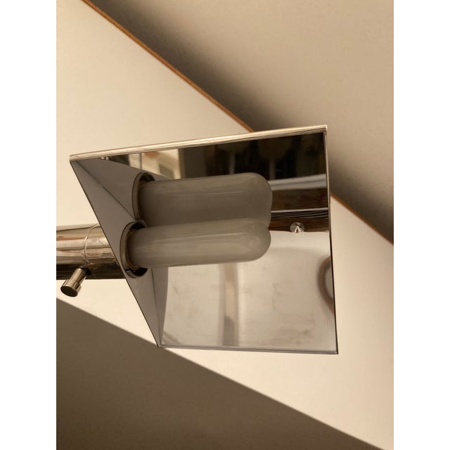 Metal Pre-Owned William Pharmacy Floor Lamp by J Randall Powers for Visual Comfort in Polished Nickel For Sale - Image 7 of 10