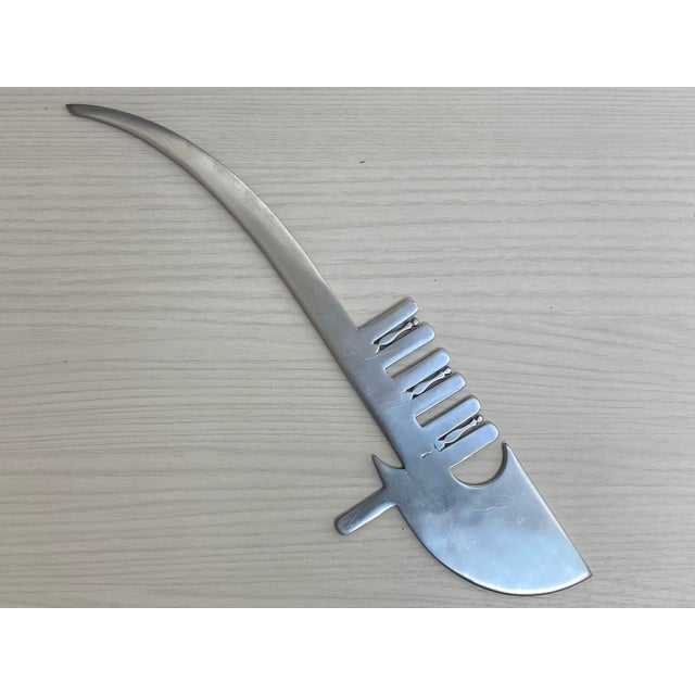 Mid 20th Century Mid 20th Century Modernist Stainless Steel Letter Opener For Sale - Image 5 of 7