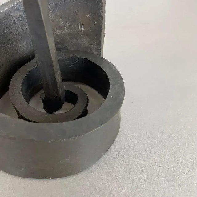 Large Brutalist Bronze Candleholder from Manfred Bergmeister, 1970s For Sale - Image 9 of 18