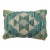 Arteverk Handwoven Afghan Kilim Lumbar Pillow — Green & Beige Diamond Lattice For Sale